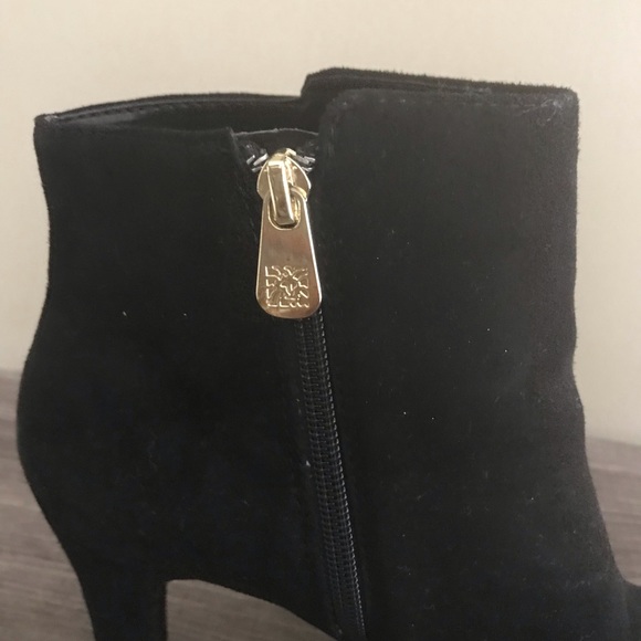 Anne Klein Suede Booties, 3” heel, 8 1/2 M, - Picture 3 of 5